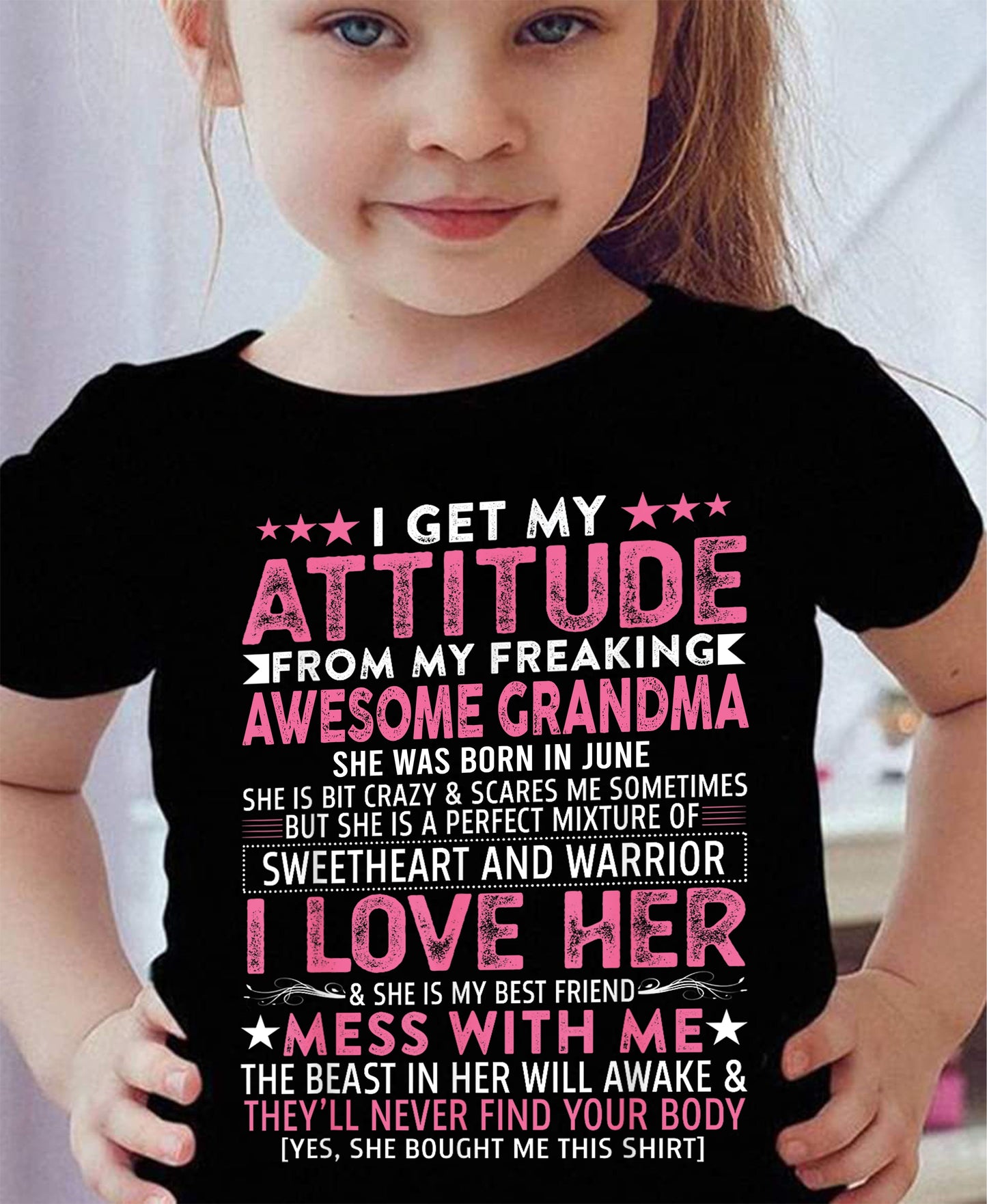 I GET MY ATTITUDE FROM MY GRANDMA JUNE EDITION – FROM GRANDMA TO GRANDDAUGHTER tracy06 (SKU07-163-06)