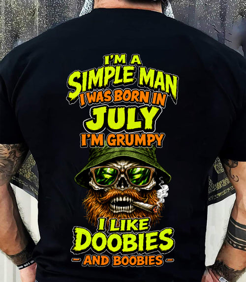 JULY - I'M A SIMPLE MAN - Birthday T-Shirt For MAN - TRACY07 (SKU2608-393-07)