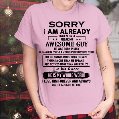 July - Awesome Guy - Perfect gift for your girlfriend or wife From Husband - XUAN07 (SKUT08-11-07)
