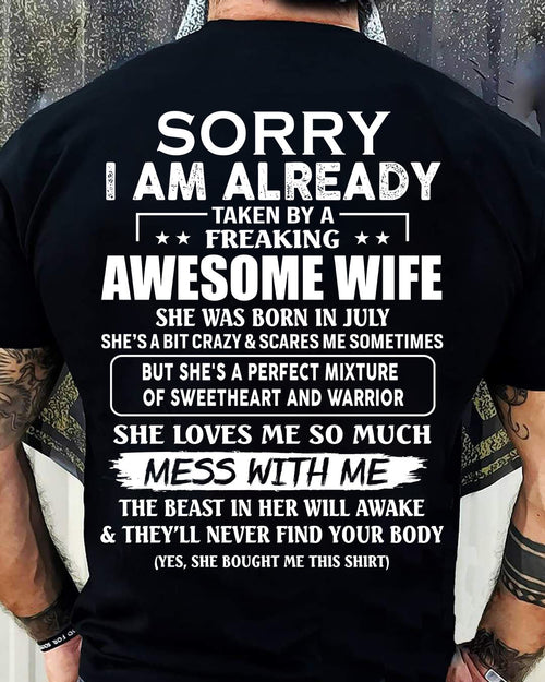 Wife July - Perfect gift for husband From Wife - tracy07 (SKU68-86-07)