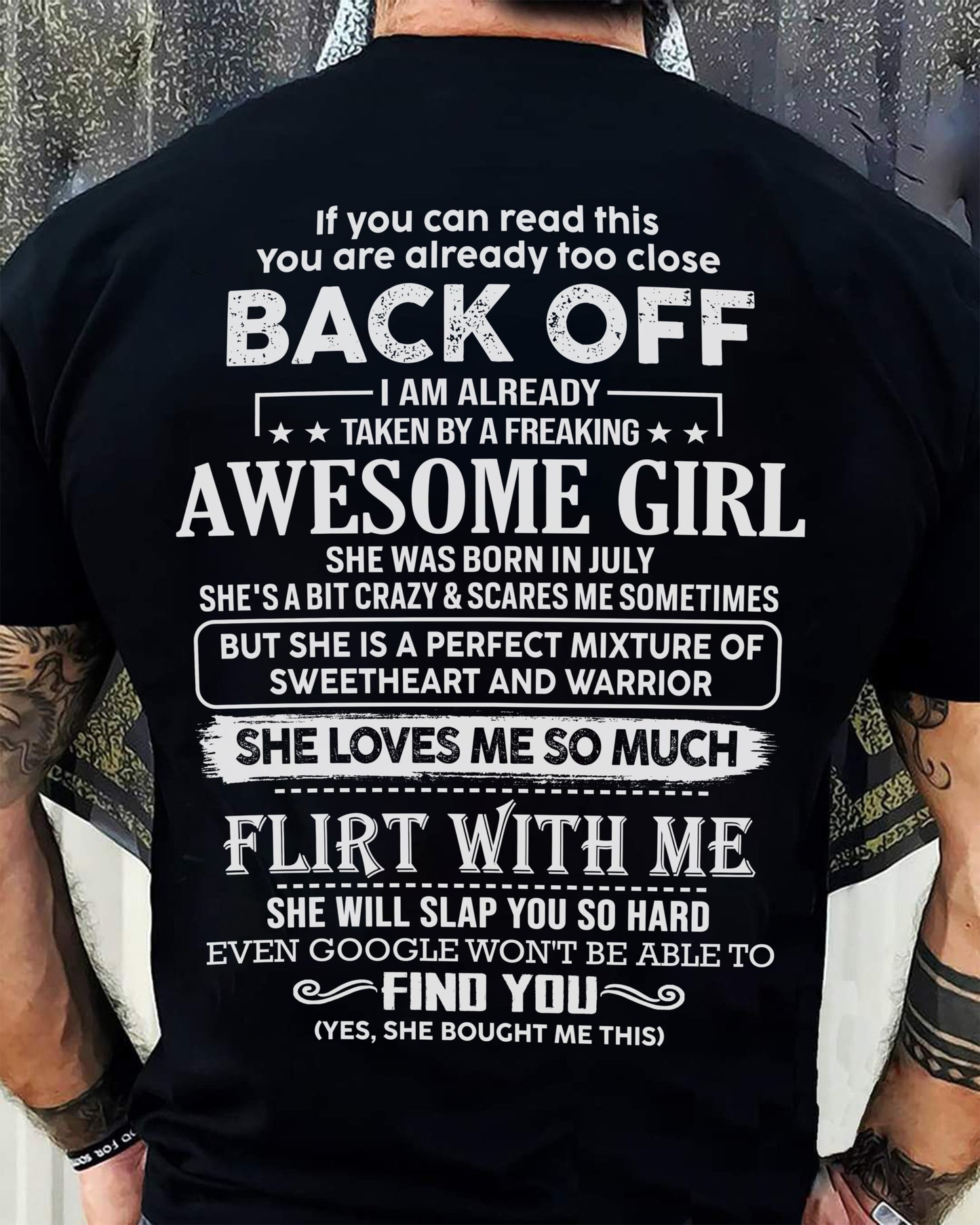 July ��� Awesome Girlfriend Born In July ��� Special gift for your Boyfriend ��� From Wife tracy07 (SKU06-25-07)