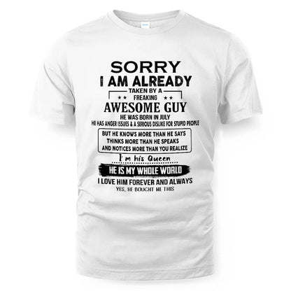 July - Awesome Boyfriend Born In July- Special gift for your Girlfriend - From Husband XUAN07 (SKUT08-11-07)