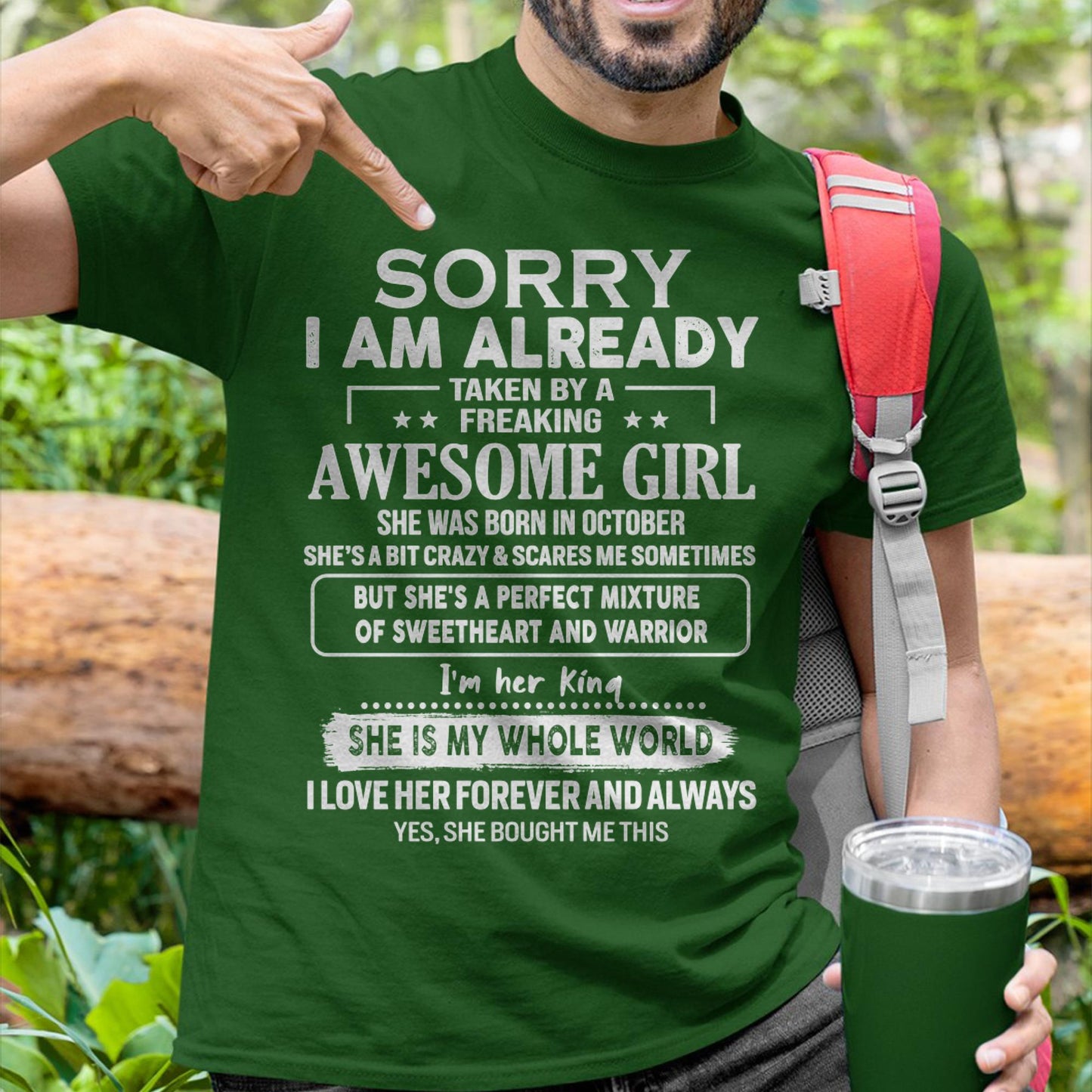 October - Awesome Girl - Perfect Gift For Your Boyfriend, Husband From Wife - tracy10 (SKU04-86MT-10)