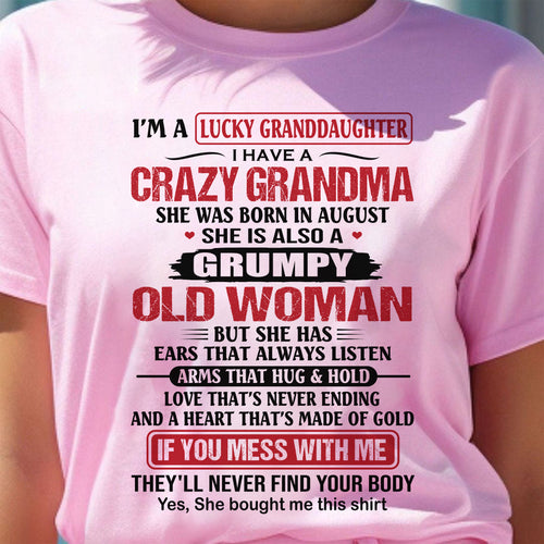 AUGUST - LUCKY GRANDDAUGHTER HAVE A GRANDMA From GRANDMA - TRACY08 (SKU2609-25-08)