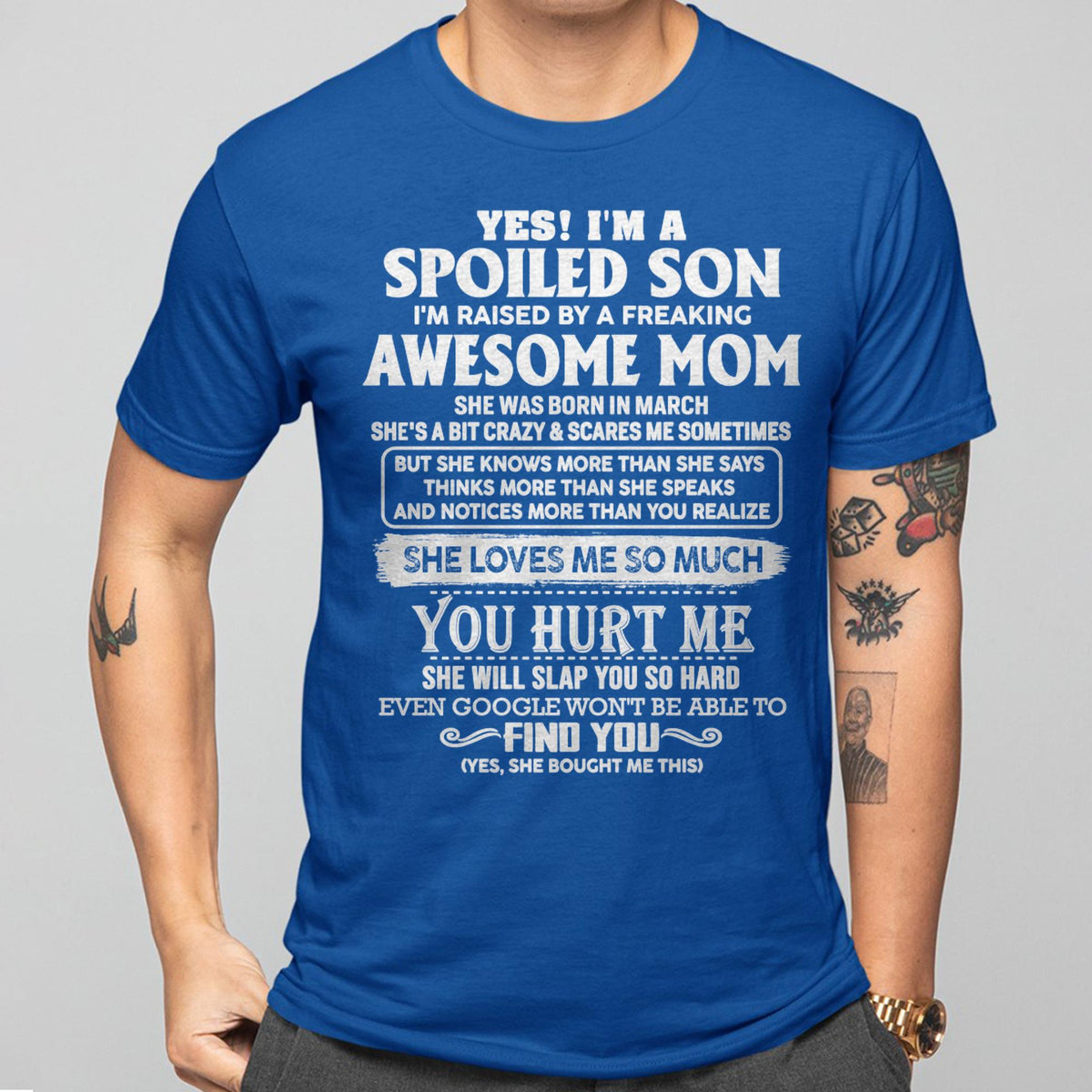 March - Awesome Mom - Perfect Gift For Spoiled Son From Mom - XUAN03 (SKU05-47-03)