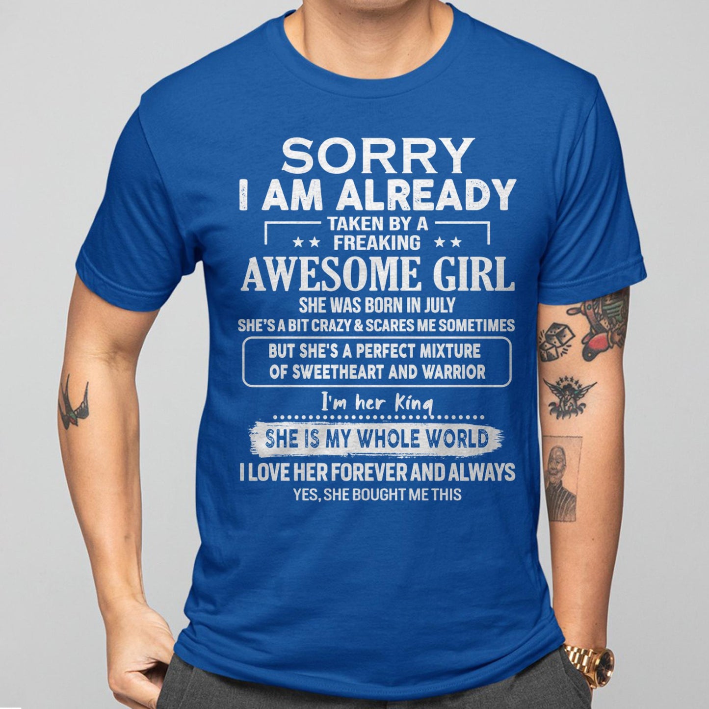 July - Awesome Girl - Perfect Gift For Your Boyfriend, Husband From Wife - tracy07 (SKU04-86MT-07)