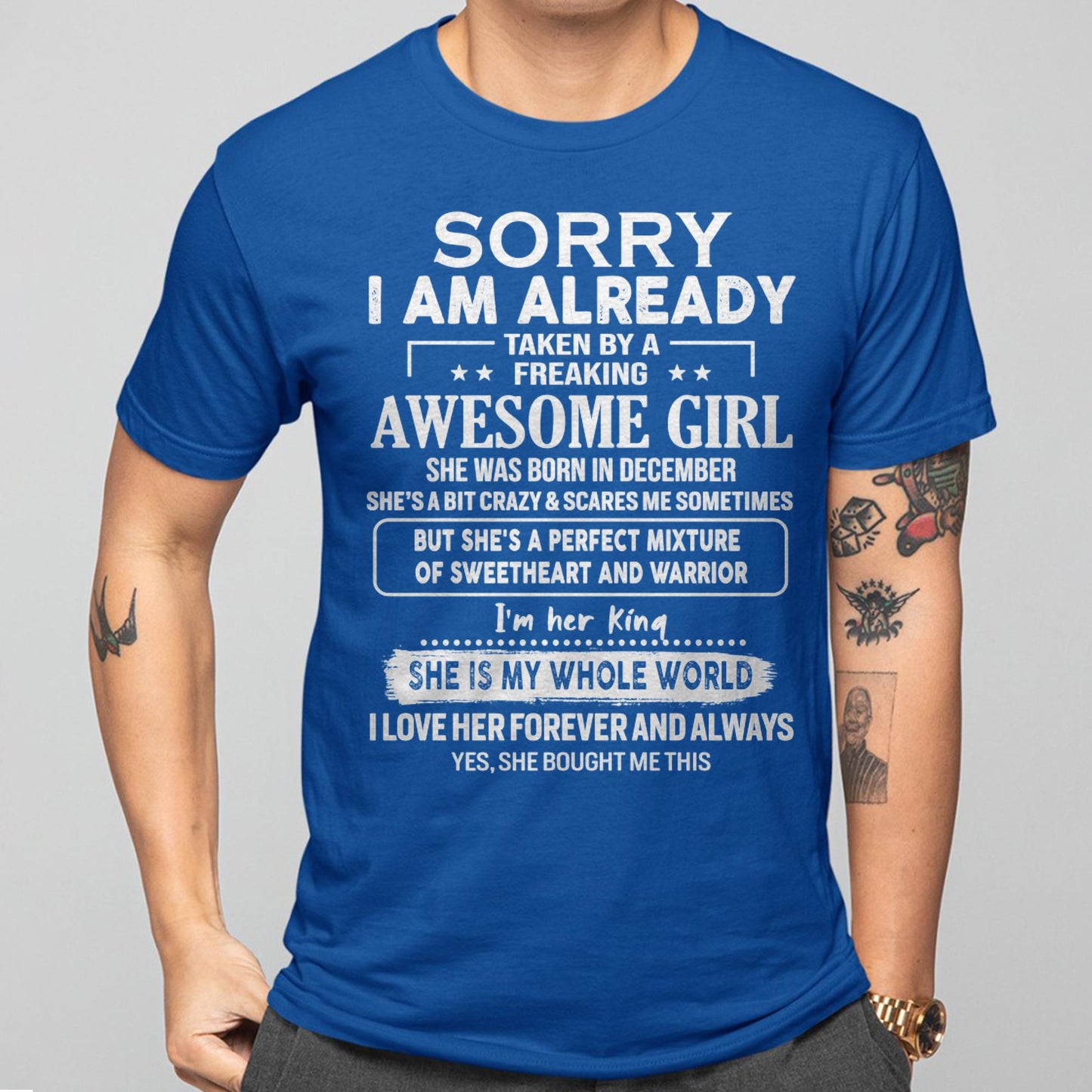 December - Awesome Girl - Perfect Gift For Your Boyfriend, Husband From Wife - tracy12 (SKU04-86MT-12)
