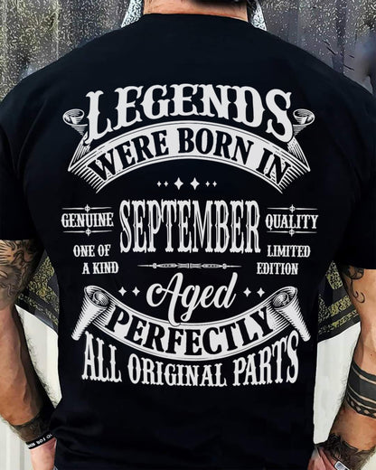 LEGENDS WERE BORN IN SEPTEMBER - T-SHIRT FOR MAN - XUAN09 (SKU08-37-09)