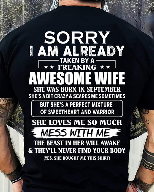 Wife Septembre - Perfect gift for husband From Wife - tracy09 (SKU68-86-09)