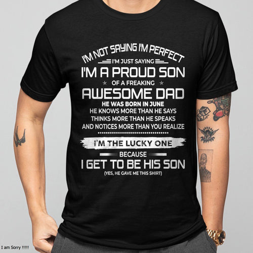 JUNE - I'm not saying I'm perfect T-shirt From DAD - TRACY06 (SKU2605-284-06)