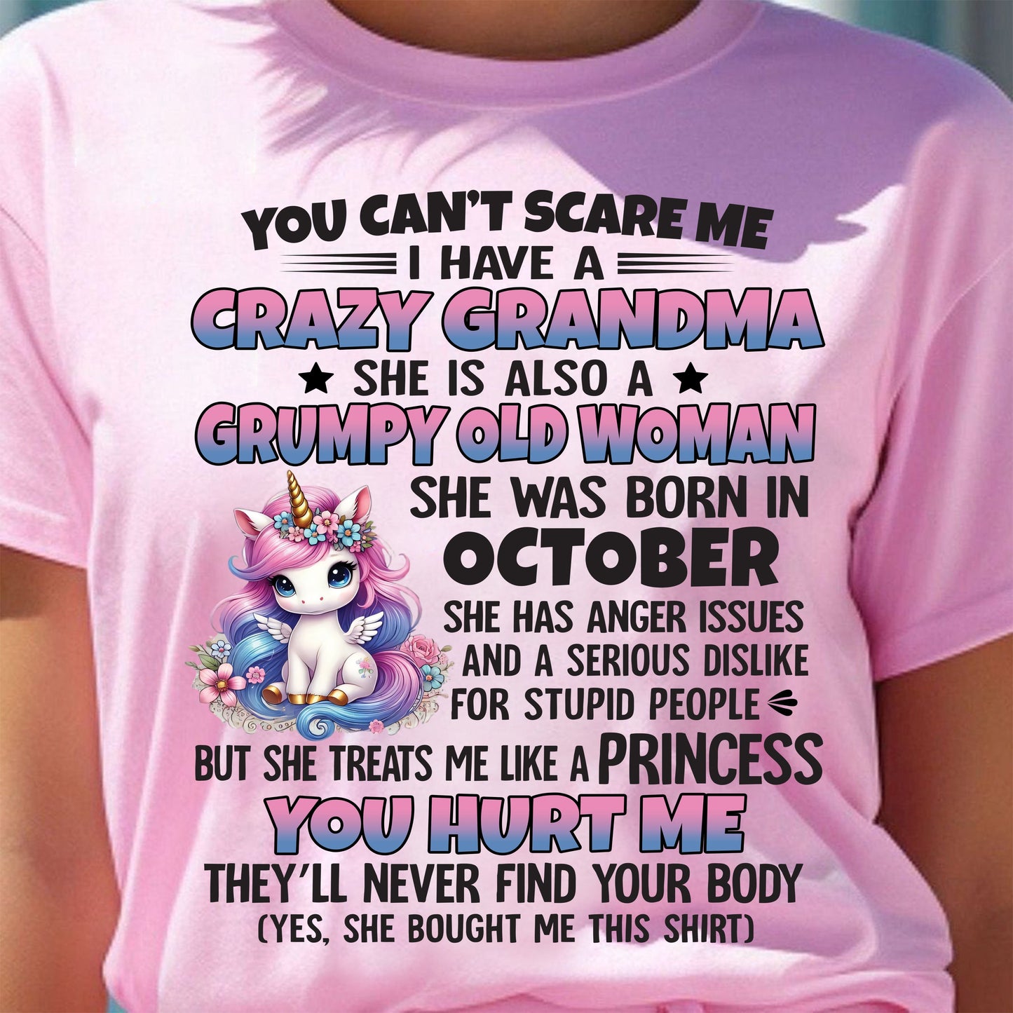 OCTOBER - YOU CAN'T SCARE ME - GIFT FROM GRANDMA - tracy10 (SKU09-106-10)
