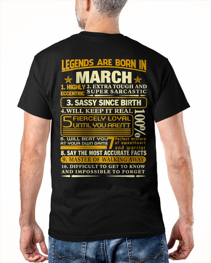 MARCH - LEGENDS ARE BORN IN MARCH For MAN - TRACY03 (SKU2605-242-03)