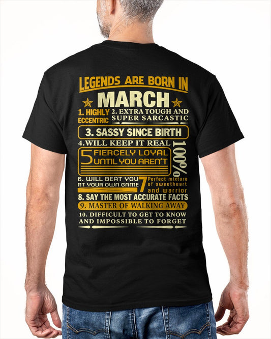 MARCH - LEGENDS ARE BORN IN MARCH For MAN - TRACY03 (SKU2605-242-03)