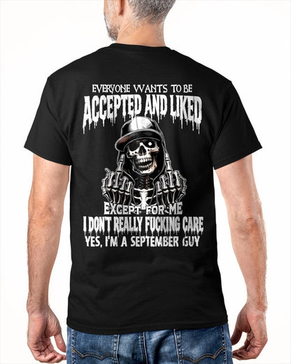 SEPTEMBER - "I DON'T REALLY FUCKING CARE" T-shirt For MAN - TRACY09 (SKU2606-268-09)