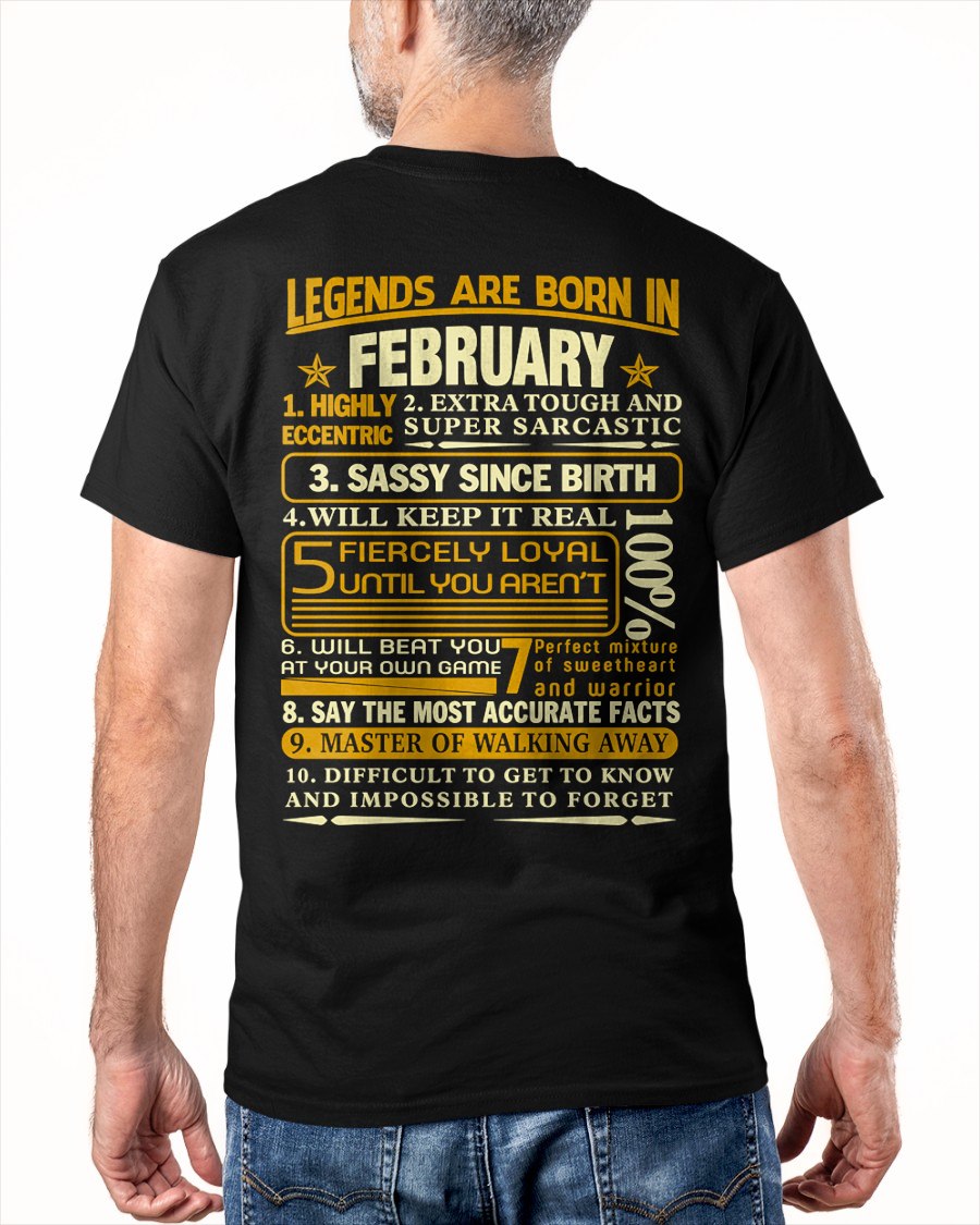 FEBRUARY - LEGENDS ARE BORN IN FEBRUARY For MAN - TRACY02 (SKU2605-242-02)