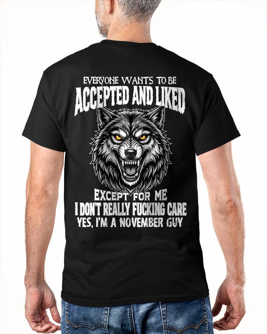 NOVEMBER - "I DON'T CARE" T-shirt For MAN - TRACY11 (SKU2607-10-11)
