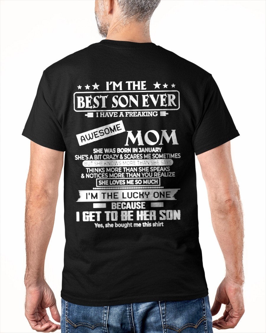 JANUARY - I'm a best son ever T-shirt From MOM  - TRACY01 (SKU2605-232-01)