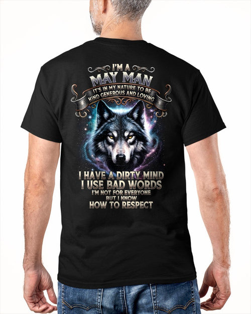 MAY - KNOW HOW TO RESPECT - Birthday T-Shirt For MEN - TRACY05 (SKU2607-273-05)