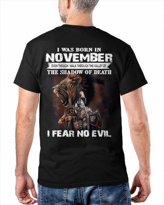 NOVEMBER - EVEN THOUGH I WALK THROUGH THE VALLEY T-Shirt For MAN - TRACY11 (SKU2606-168-11)