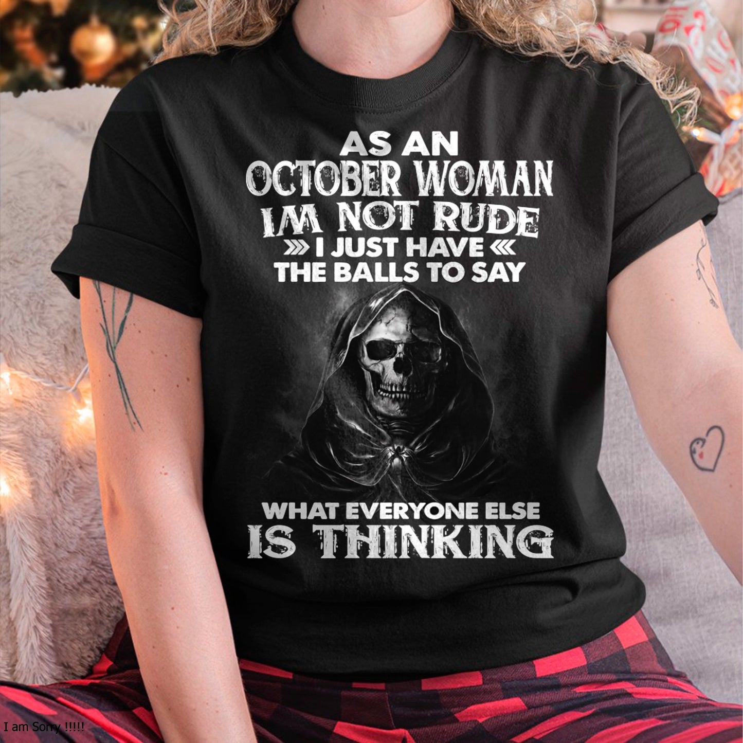 OCTOBER - I'M NOT RUDE T-Shirt For WOMAN - TRACY10 (SKU2605-430-10)