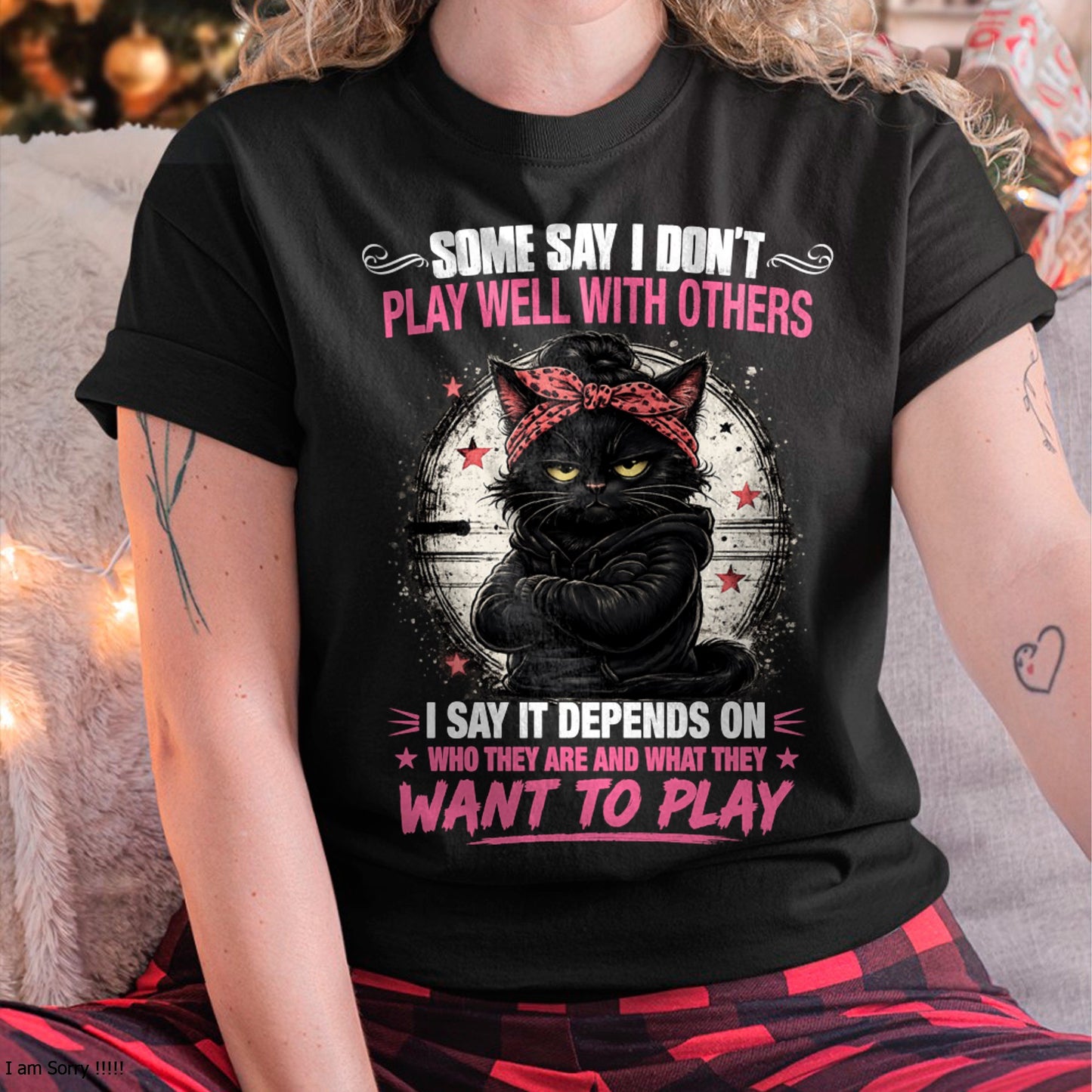 DEPENDS ON WANTS TO PLAY T-Shirt For WOMAN - TRACY00 (SKU2606-114-00)