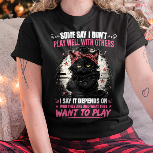 DEPENDS ON WANTS TO PLAY T-Shirt For WOMAN - TRACY00 (SKU2606-114-00)