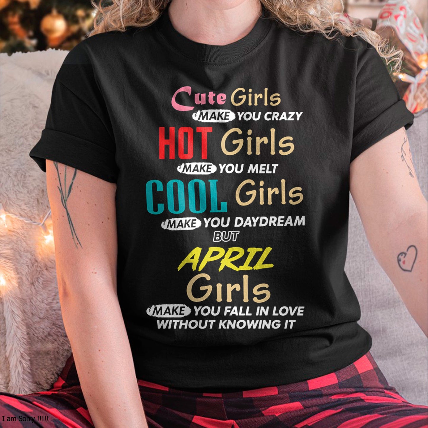 APRIL - CUTE GIRL T-Shirt For WOMAN - TRACY04 (SKU2607-252-04)