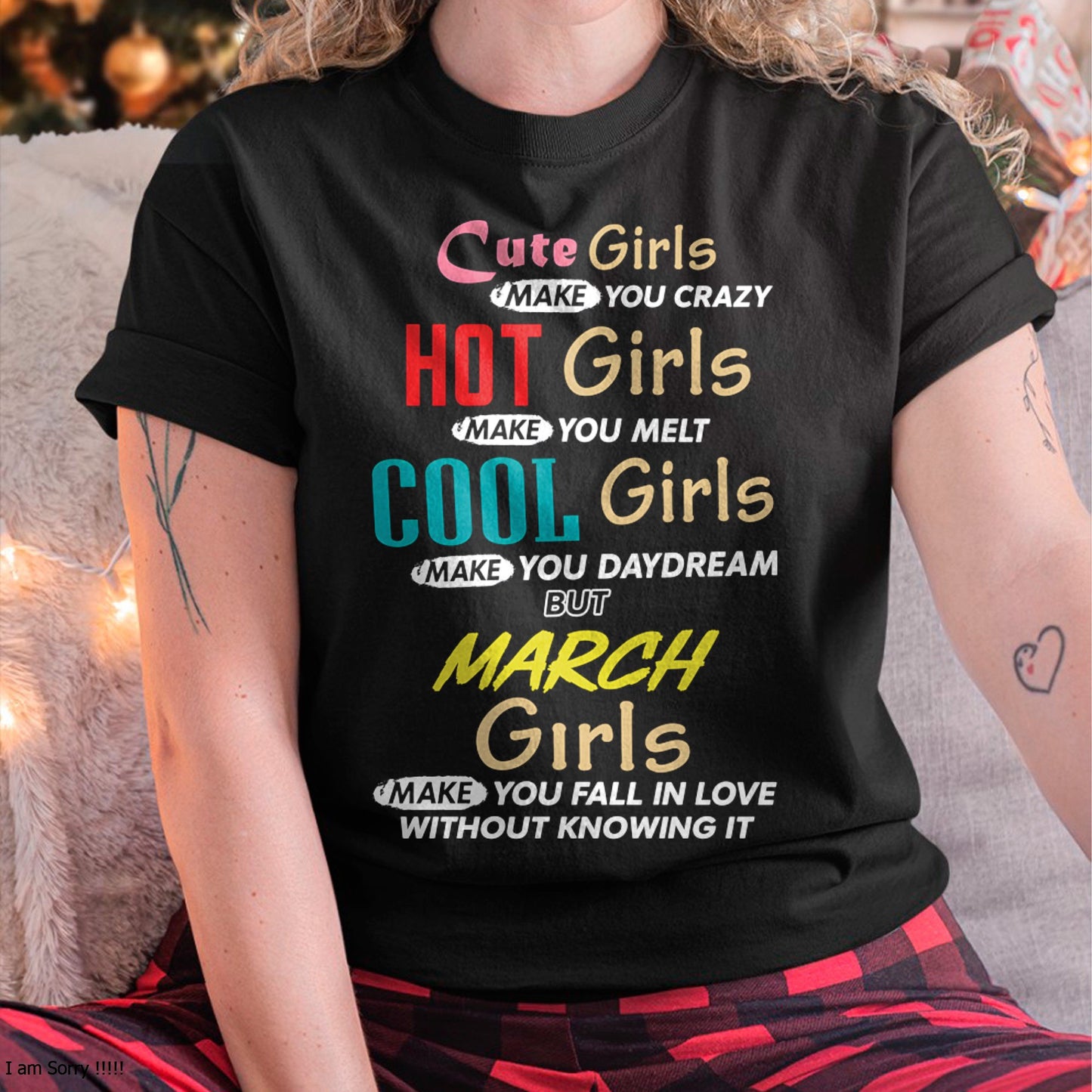 MARCH - CUTE GIRL T-Shirt For WOMAN - TRACY03 (SKU2607-252-03)