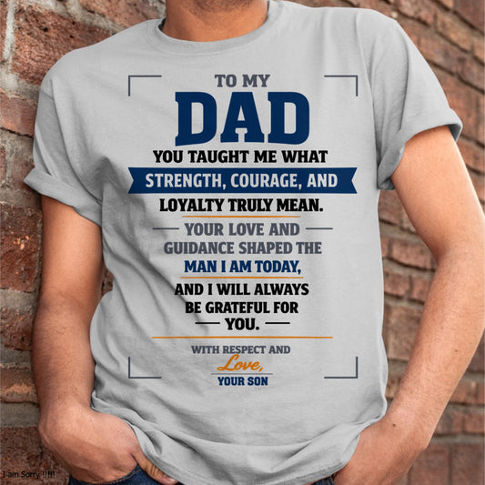 Grateful Son to Dad Heartfelt Appreciation Gifts Father Day Long Sleeve T-Shirt FROM SON- TRACY00 (SKU-TRACY1105)
