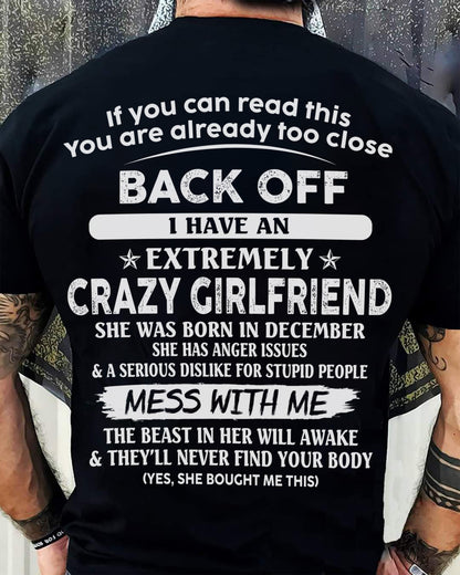 December - If You Can Read This You Are Already Too Close - Gift For Your Boyfriend, Husband From Wife - XUAN12 (SKU07-175-12)