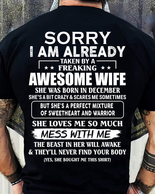 Wife December - Perfect gift for husband From Wife - tracy12 (SKU68-86-12)