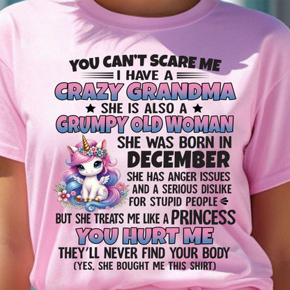 DECEMBER - YOU CAN'T SCARE ME - GIFT FROM GRANDMA - tracy12 (SKU09-106-12)