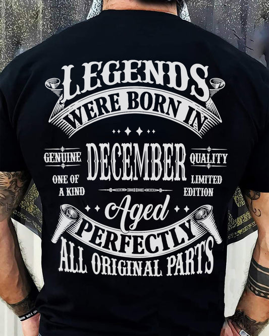 LEGENDS WERE BORN IN DECEMBER - T-SHIRT FOR MAN - XUAN12 (SKU08-37-12)