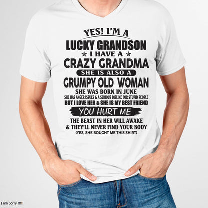 JUNE - LUCKY GRANDSON OF CRAZY GRANDMA -  FROM GRANDMA - tracy06 (SKU10-173-06)