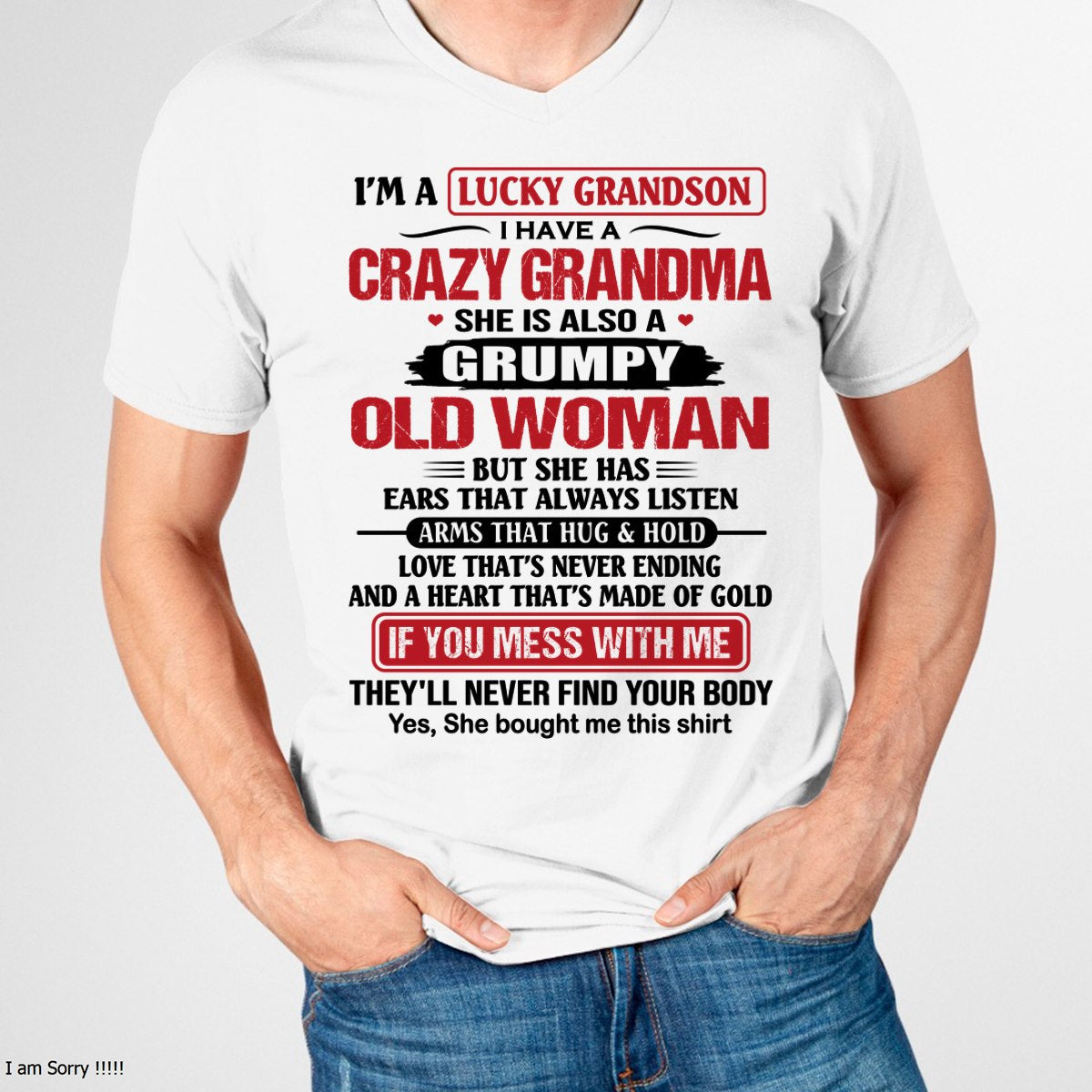 LUCKY GRANDSON HAVE A GRANDMA From GRANDMA - TRACY00 (SKU2606-361-00)