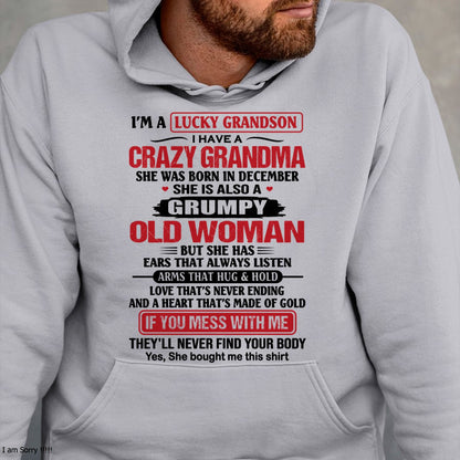 DECEMBER - LUCKY GRANDSON HAVE A GRANDMA From GRANDMA - TRACY12 (SKU2606-361-12)