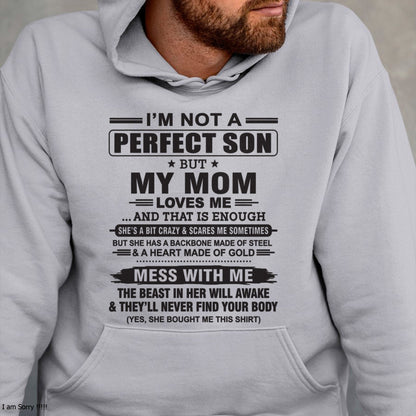"I'M NOT A PERFECT SON BUT MY MOM LOVES ME" - Birthday Gift From January Mom / Woman - XUAN00 (SKU10-147-00)