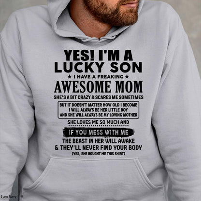 I am Lucky Son - Gift For Son From Mom - tracy00 - (SKU-T1206LMS-00)