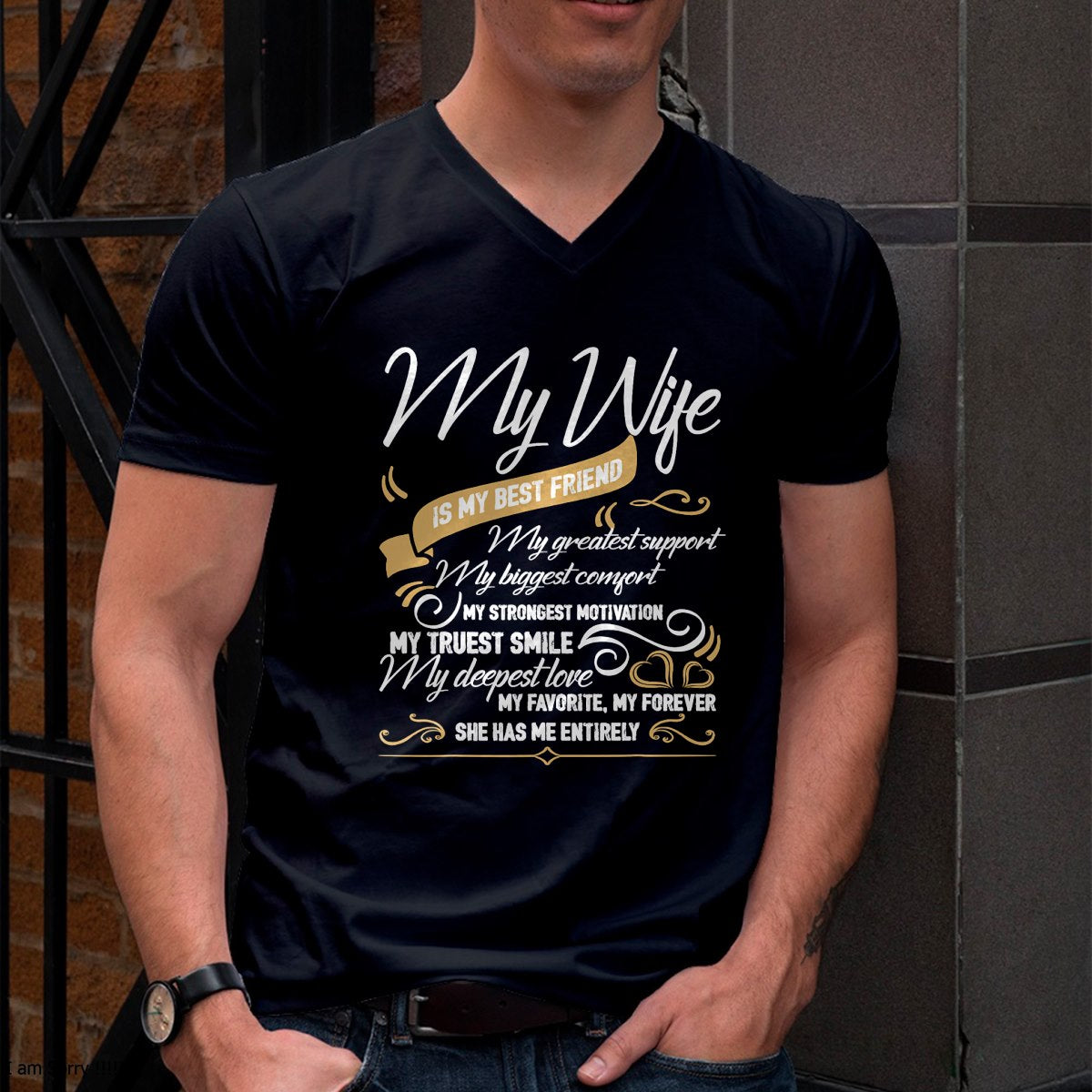 I Love My Wife T Shirt, My Wife is My Best Friend T Shirt From WIFE - TRACY00 (SKU-TRAN-1305015)