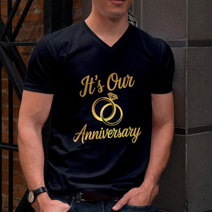 It's Our Anniversary Shirts for Married Couples Husband Wife T-Shirt For MAN - TRACY00 (SKU-TRAN-130502)