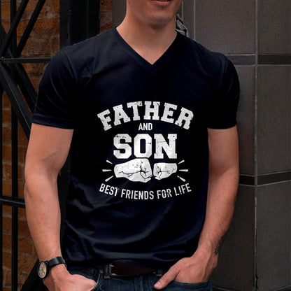 Father and Son Best Friends for Life T-Shirt From MOM - TRACY00 (SKU-TRAN-120506)