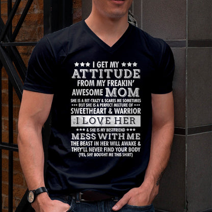 I Get My Attitude from My Mom Funny Women Gift T-Shirt From MOM - TRACY00 (SKU-TRAN-120505)