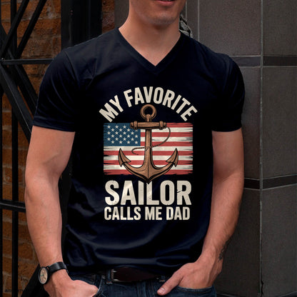 My Favorite Sailor Calls Me Dad T-Shirt For MAN - TRACY00 (SKU-TRAN-120507)