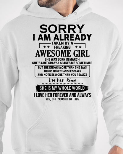 March - Awesome Girl born in March - Special gift for your boyfriend - From Wife tracy03 (SKU.AT16)