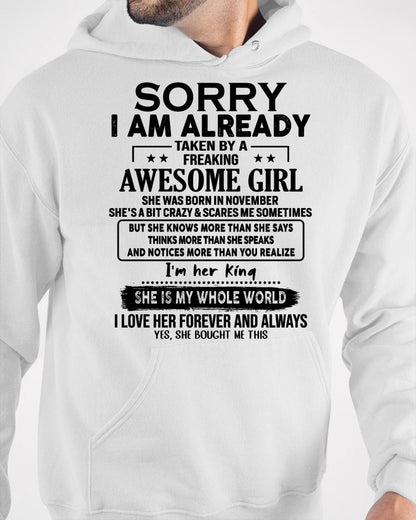 November - Awesome Girl born in November - Special gift for your boyfriend - From Wife tracy11 (SKU.AT16)