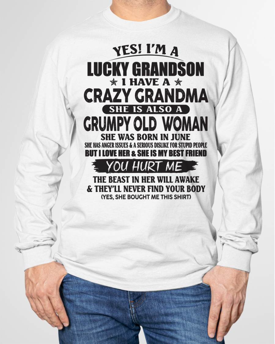JUNE - LUCKY GRANDSON OF CRAZY GRANDMA -  FROM GRANDMA - tracy06 (SKU10-173-06)