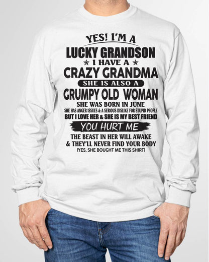 JUNE - LUCKY GRANDSON OF CRAZY GRANDMA -  FROM GRANDMA - tracy06 (SKU10-173-06)
