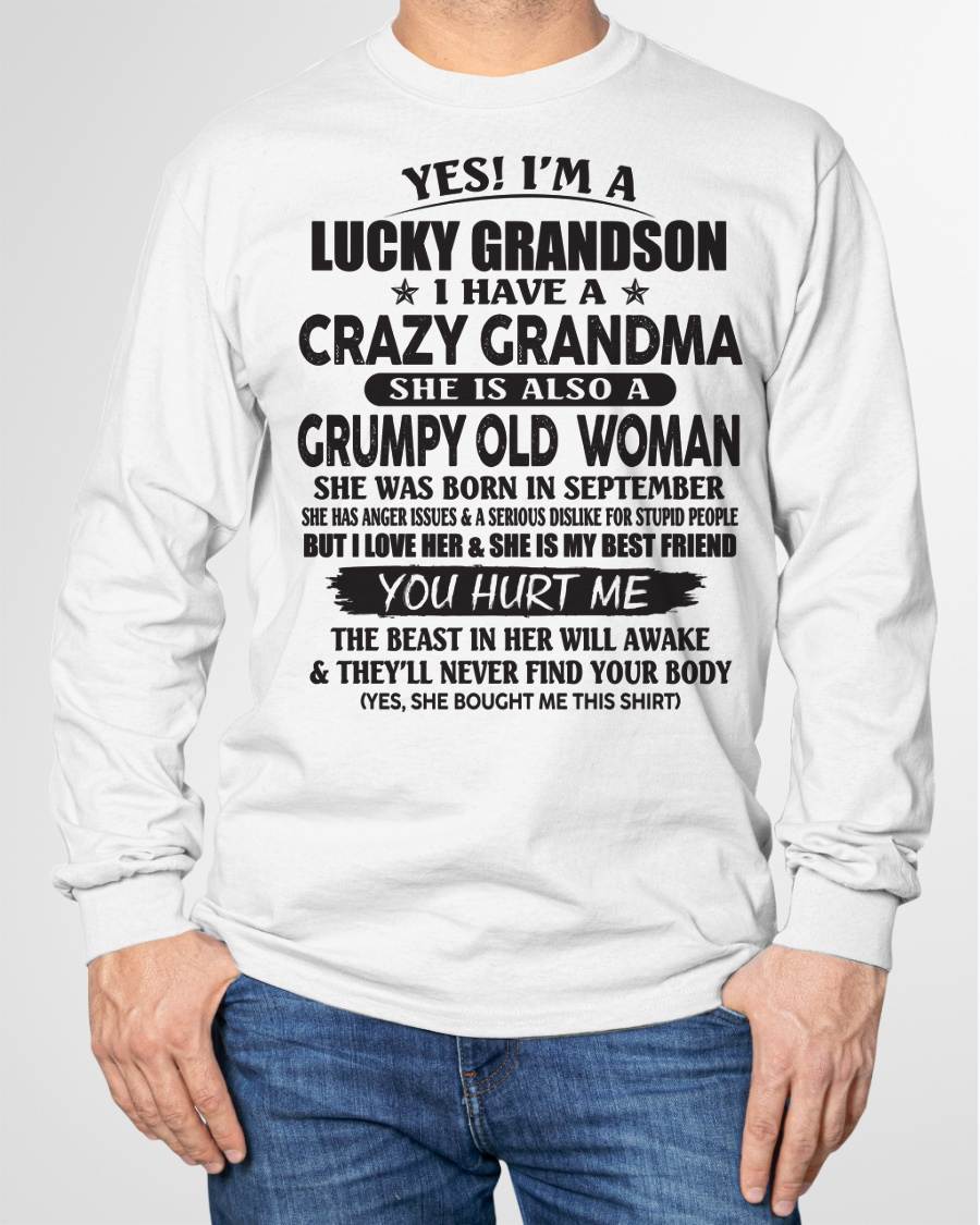 SEPTEMBER - LUCKY GRANDSON OF CRAZY GRANDMA -  FROM GRANDMA - tracy09 (SKU10-173-09)