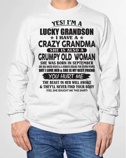 SEPTEMBER - LUCKY GRANDSON OF CRAZY GRANDMA -  FROM GRANDMA - tracy09 (SKU10-173-09)