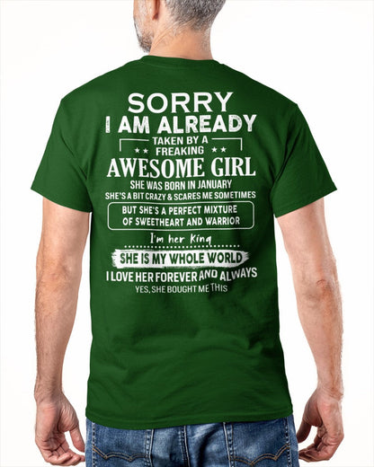 January - Awesome girl - Perfect gift for your boyfriend - (SKU04-86-01) - From Wife tracy01